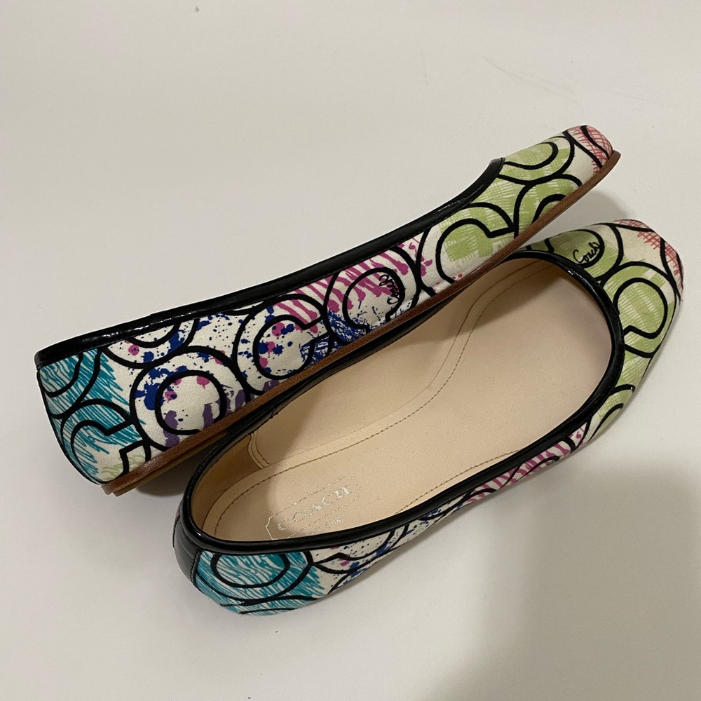 Coach Multicolor Patterned Flats - image 4